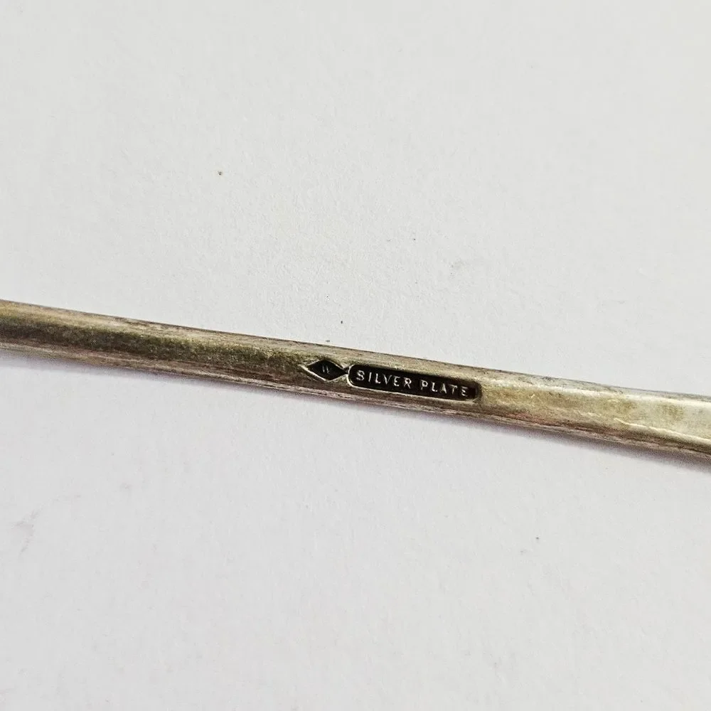 Antique William Adams Eaton Silver Plated Long Olive Pickle Cocktail Fork